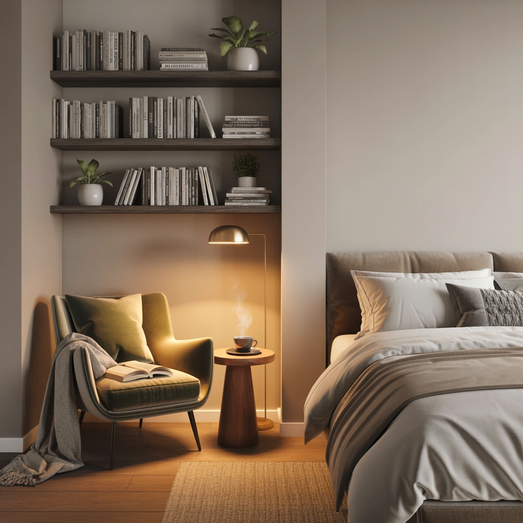 Add a Cozy Reading Nook Against the Wall