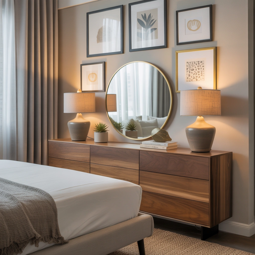 Add a Dresser with Styled Wall Decor Above It