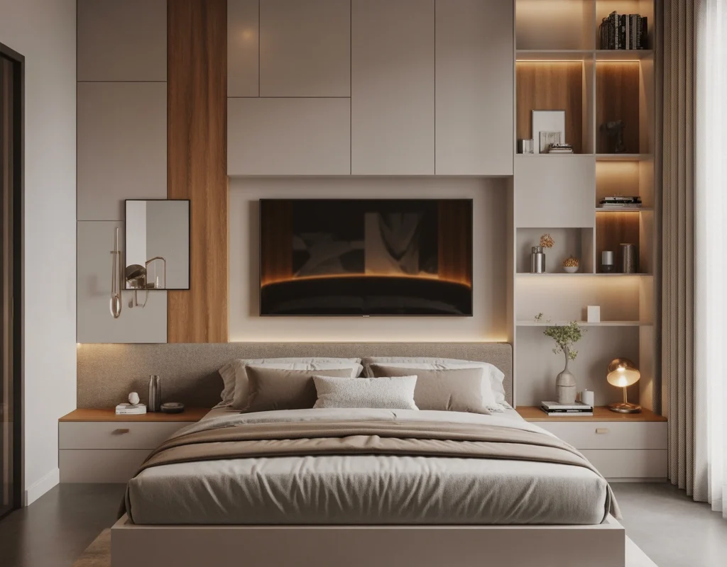 Add a Floating TV Wall with Decorative Styling