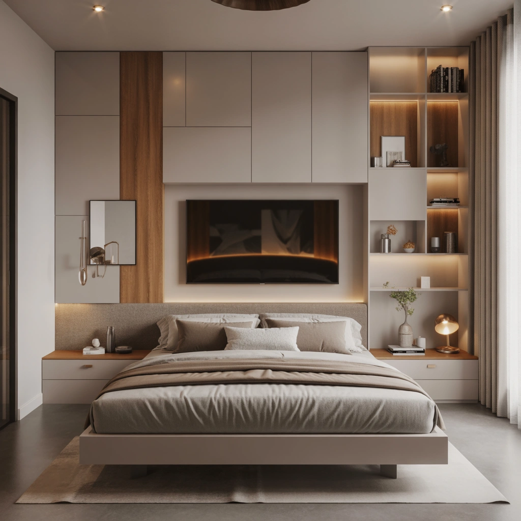 Add a Floating TV Wall with Decorative Styling