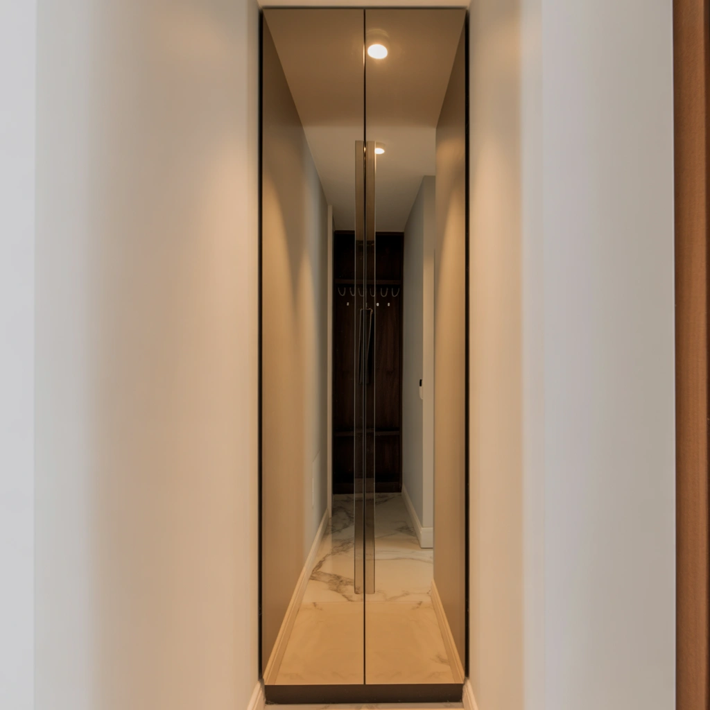 Add a Mirrored Coat Cabinet