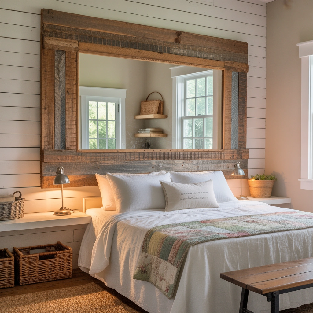 Add a Rustic Mirror to Reflect Light