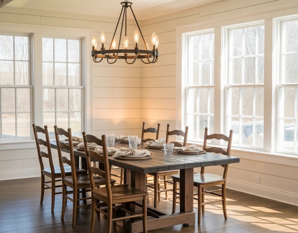 Black Metal Farmhouse Chandelier