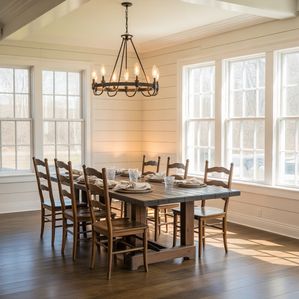 Black Metal Farmhouse Chandelier