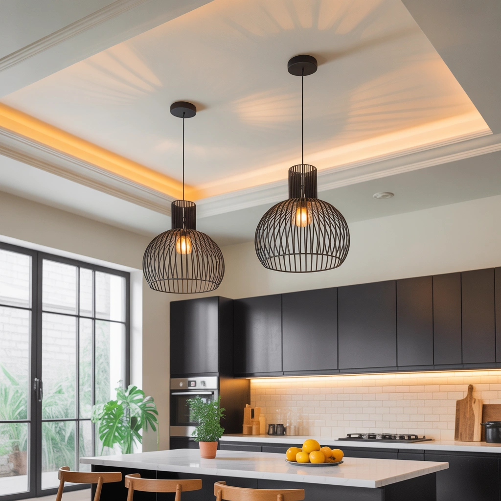 Ceiling with Statement Pendant Lights