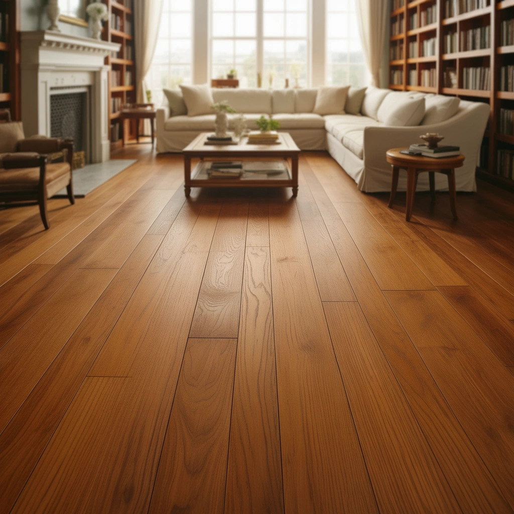 Classic Hardwood Flooring for a Timeless Living Room