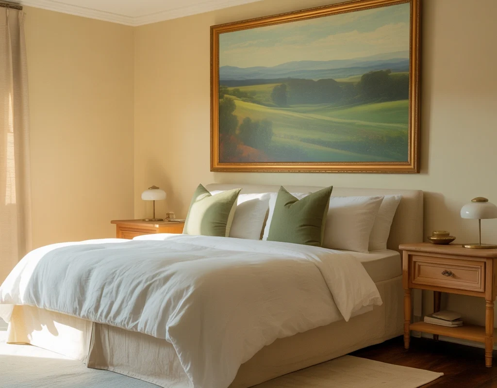 Classic Landscape Painting for a Peaceful Bedroom