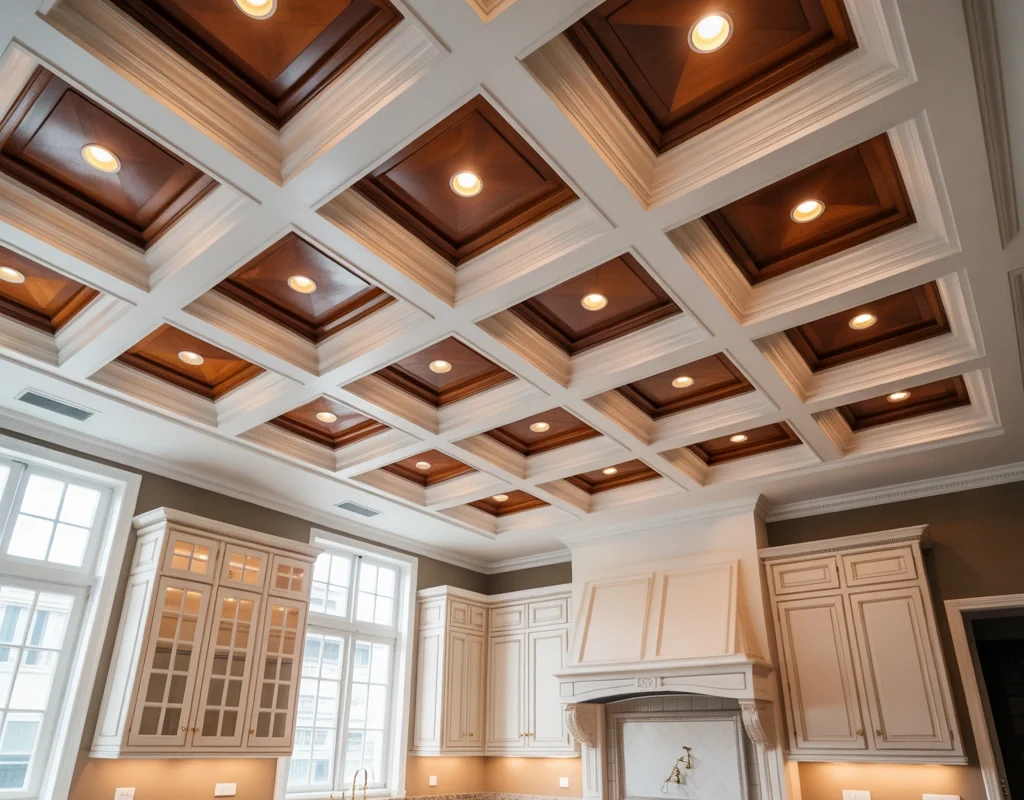 Coffered Ceiling for a Luxury Kitchen