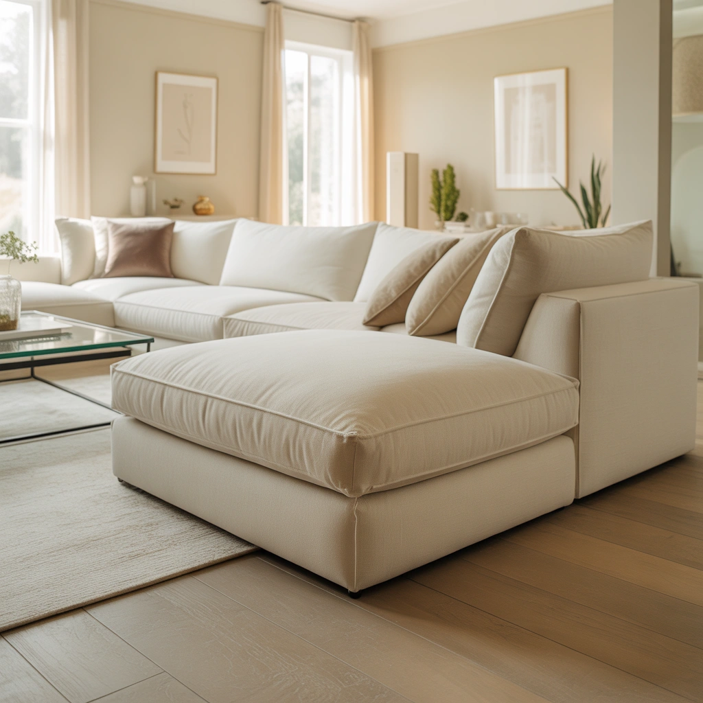 Create a Warm Neutral Cream Couch Living Room