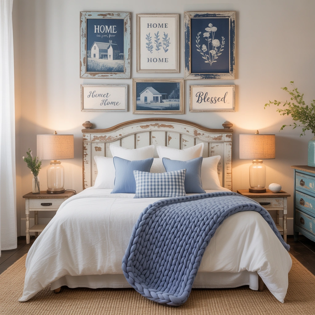 Decorate with Blue Farmhouse Wall Art