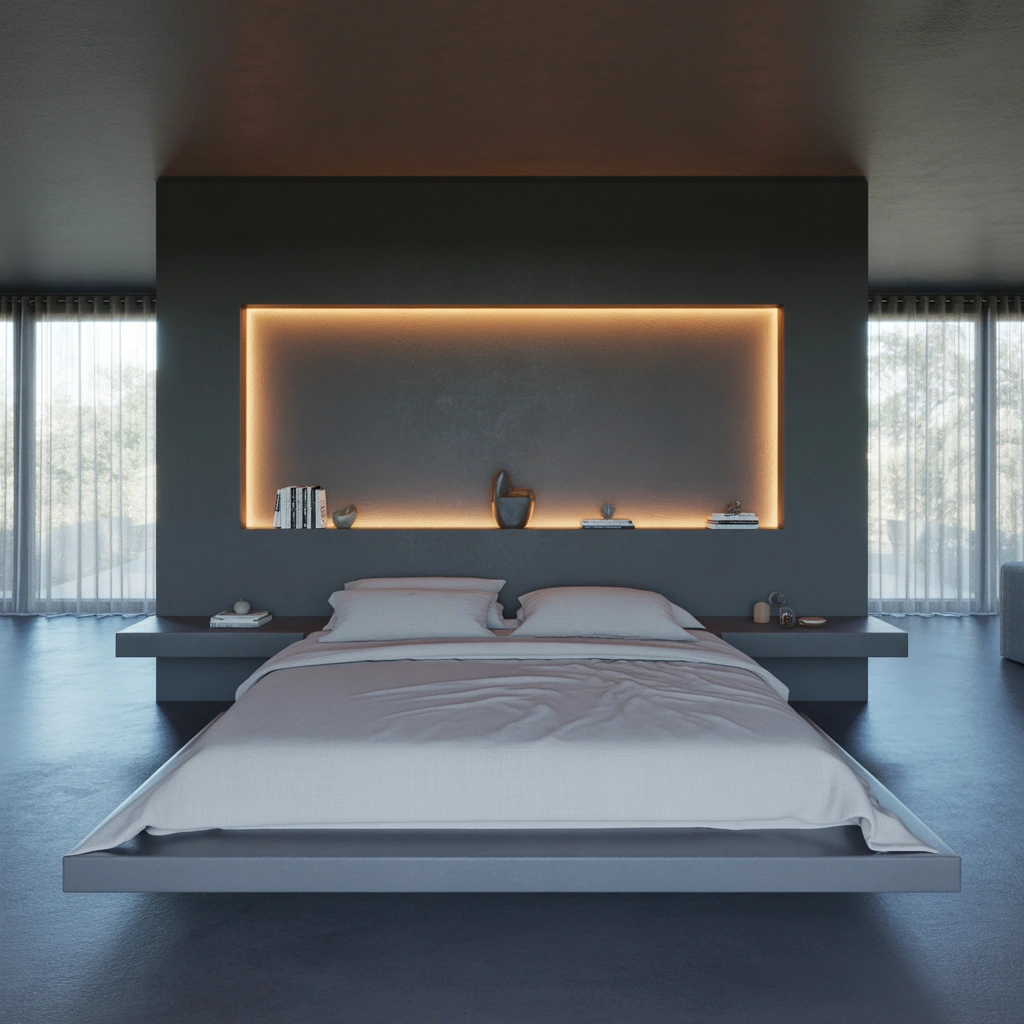 Design a Built In Niche Behind the Bed