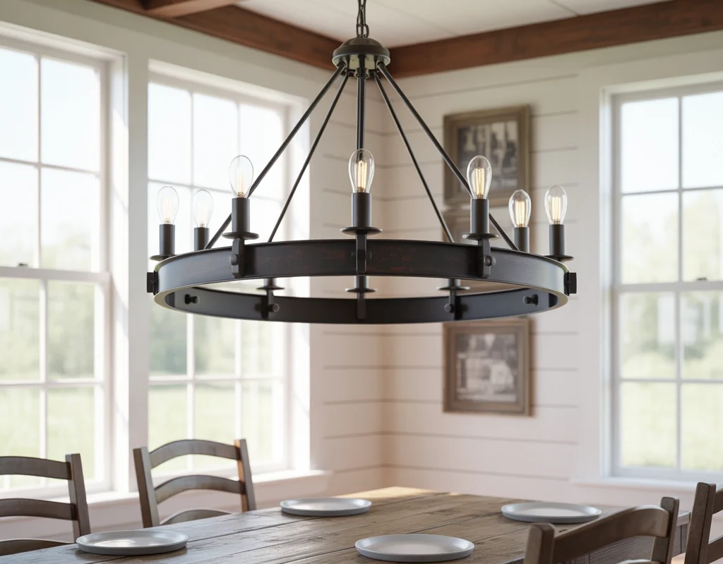 Farmhouse Drum Chandelier