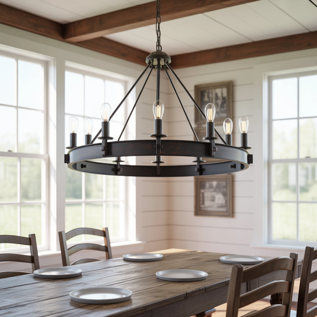 Farmhouse Drum Chandelier