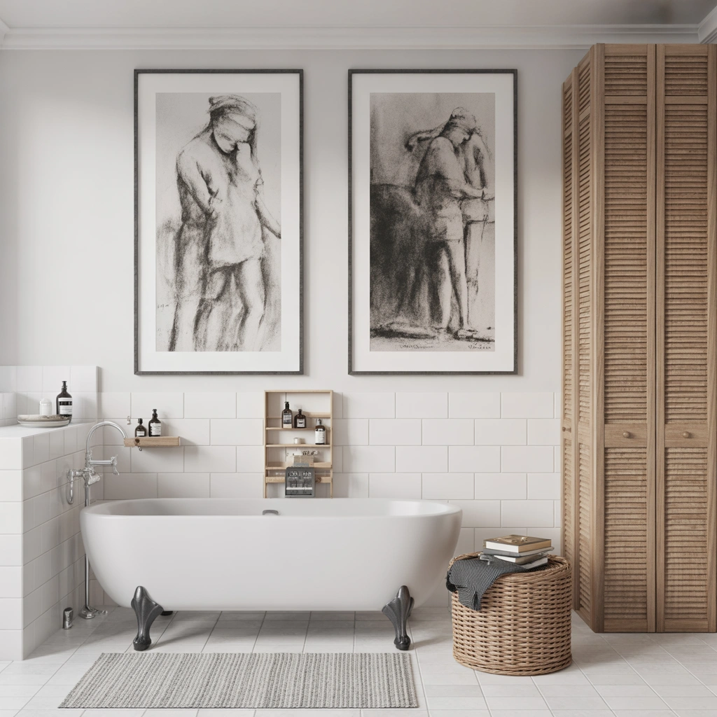 Framed Black and White Sketches for an Artistic Feel