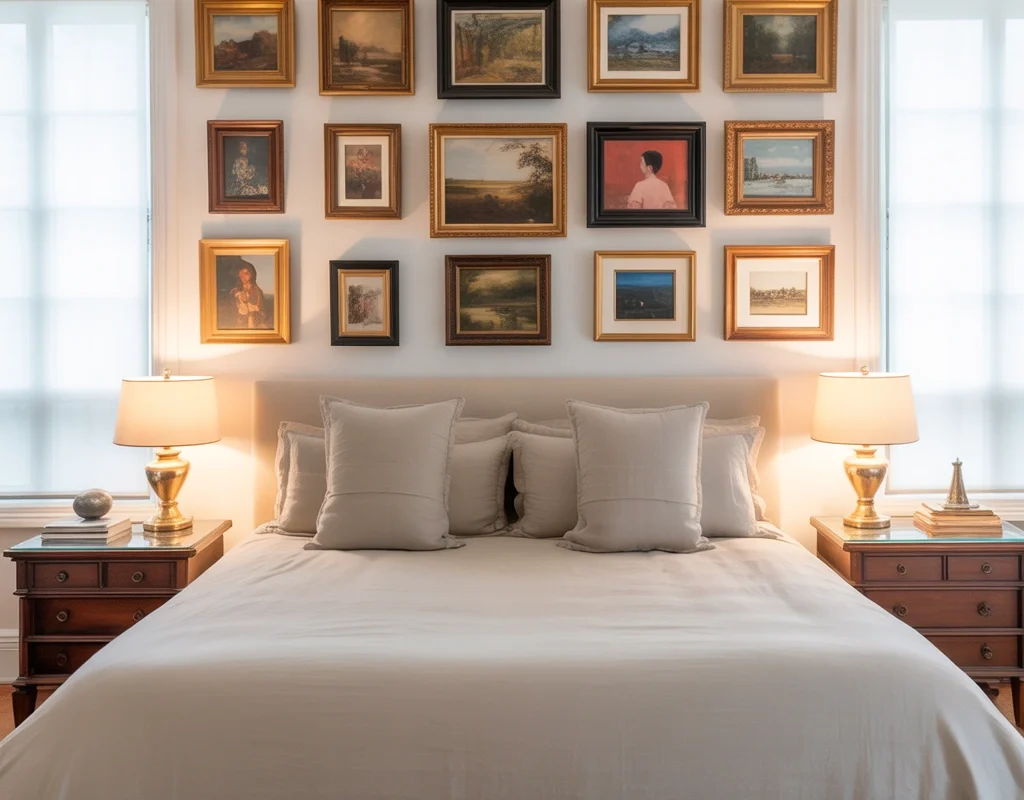 Gallery Wall with Small Master Paintings