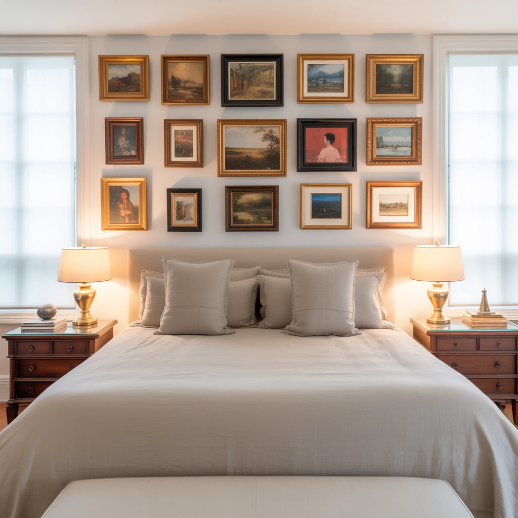 Gallery Wall with Small Master Paintings