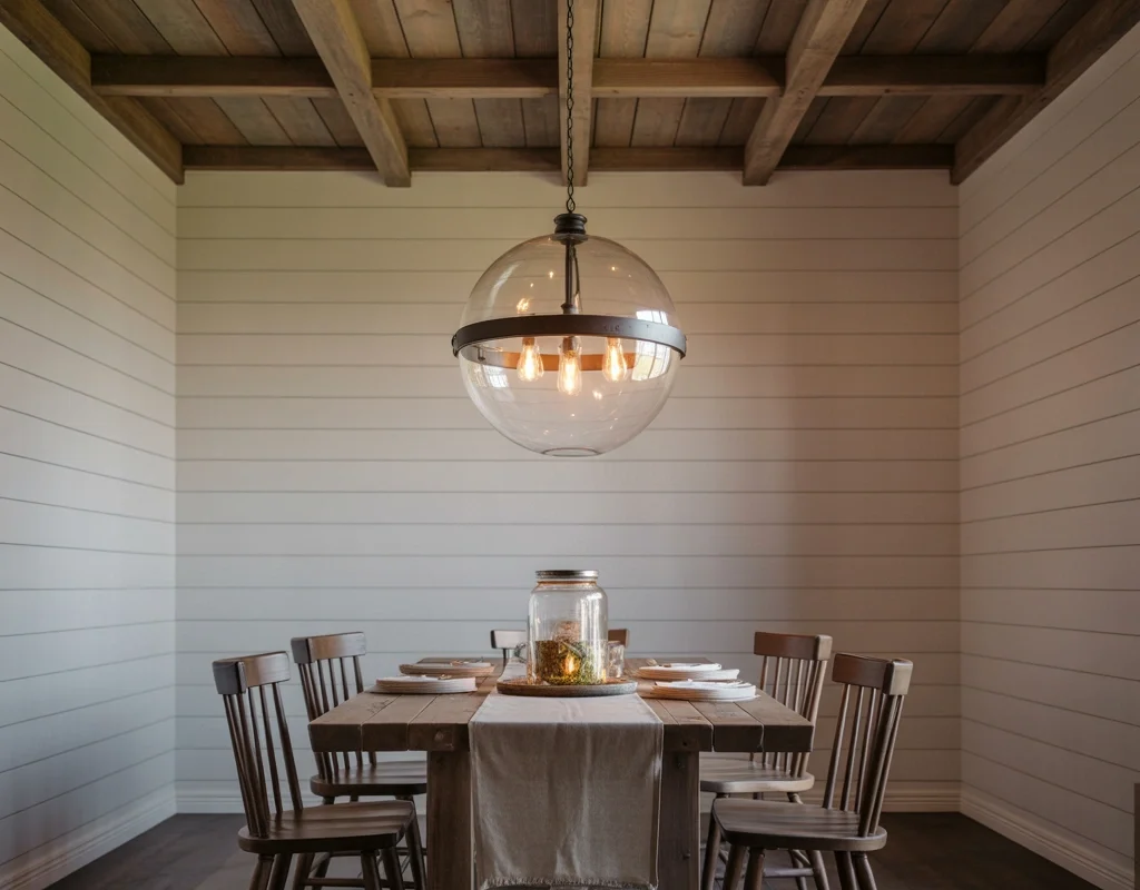 Glass Globe Farmhouse Light Fixture