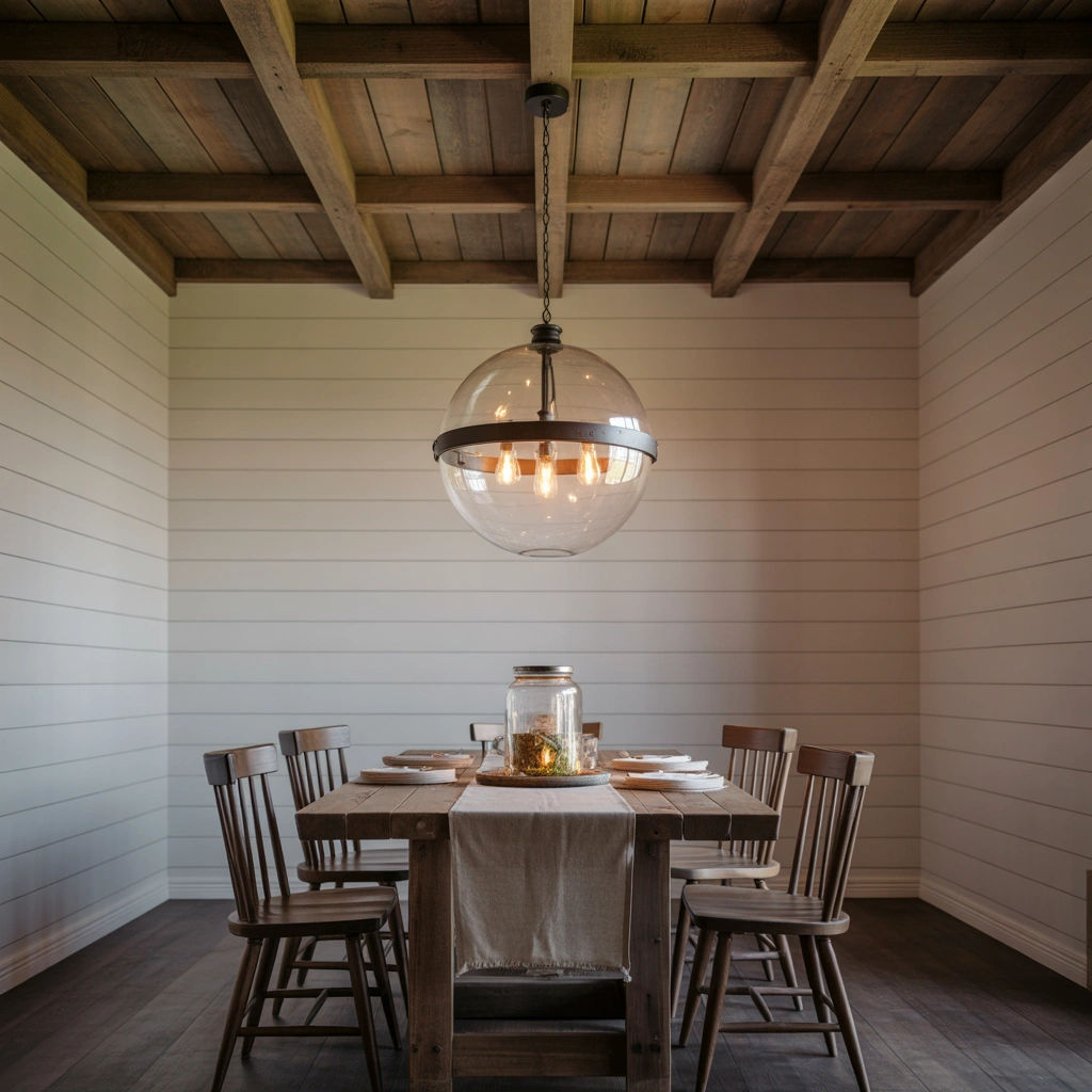 Glass Globe Farmhouse Light Fixture