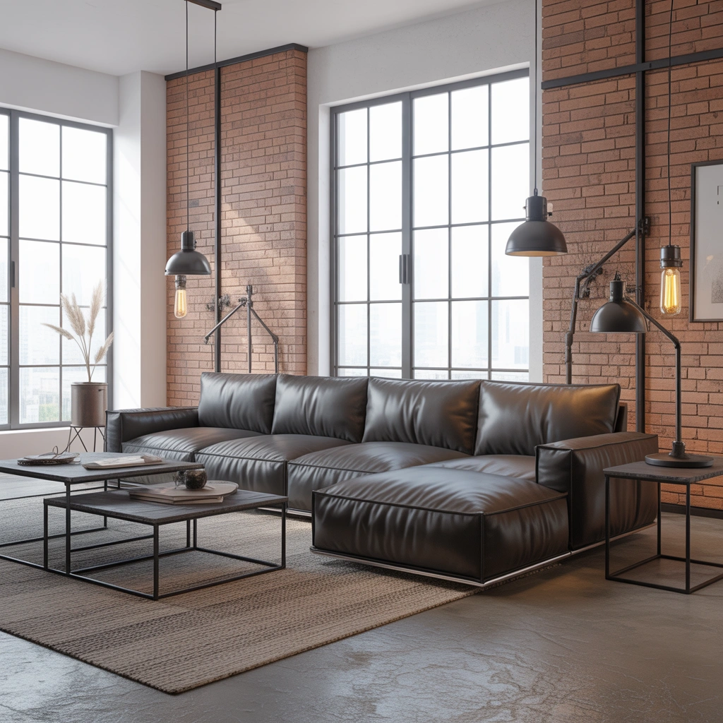 Go Industrial with Metal and Brick Details