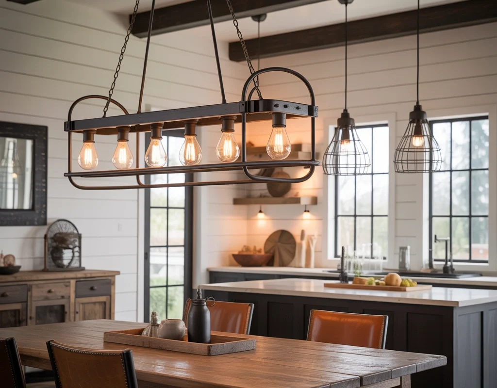 Industrial Farmhouse Lighting for a Stronger Rustic Edge