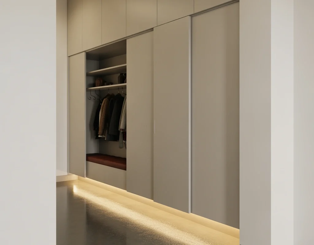 Install Sliding Doors for Hidden Coat Storage