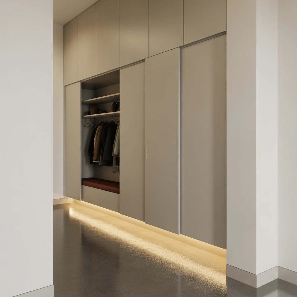 Install Sliding Doors for Hidden Coat Storage