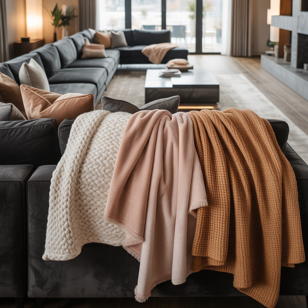 Make It Cozy with Layered Throw Blankets