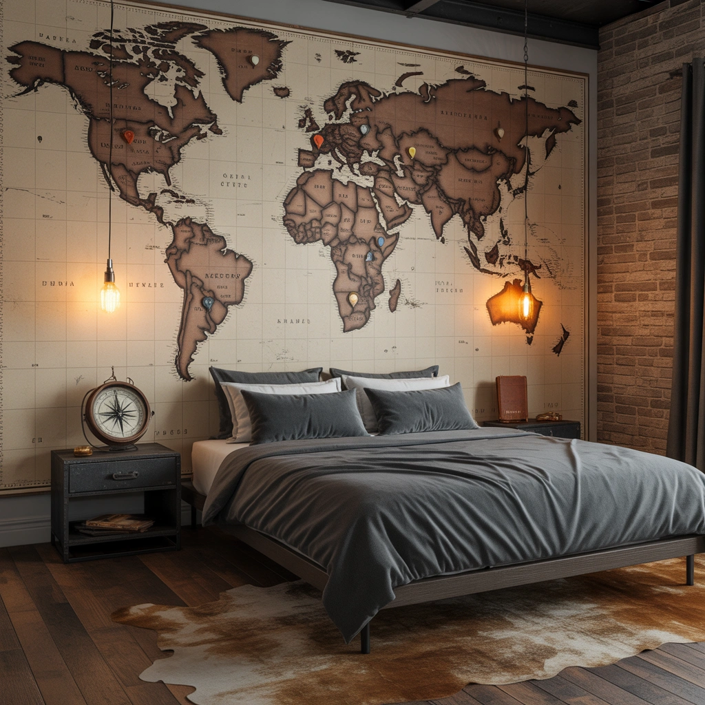 Map Wall for Travel and Adventure Lovers