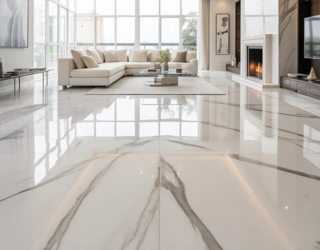 Marble Flooring for a Luxurious Living Room