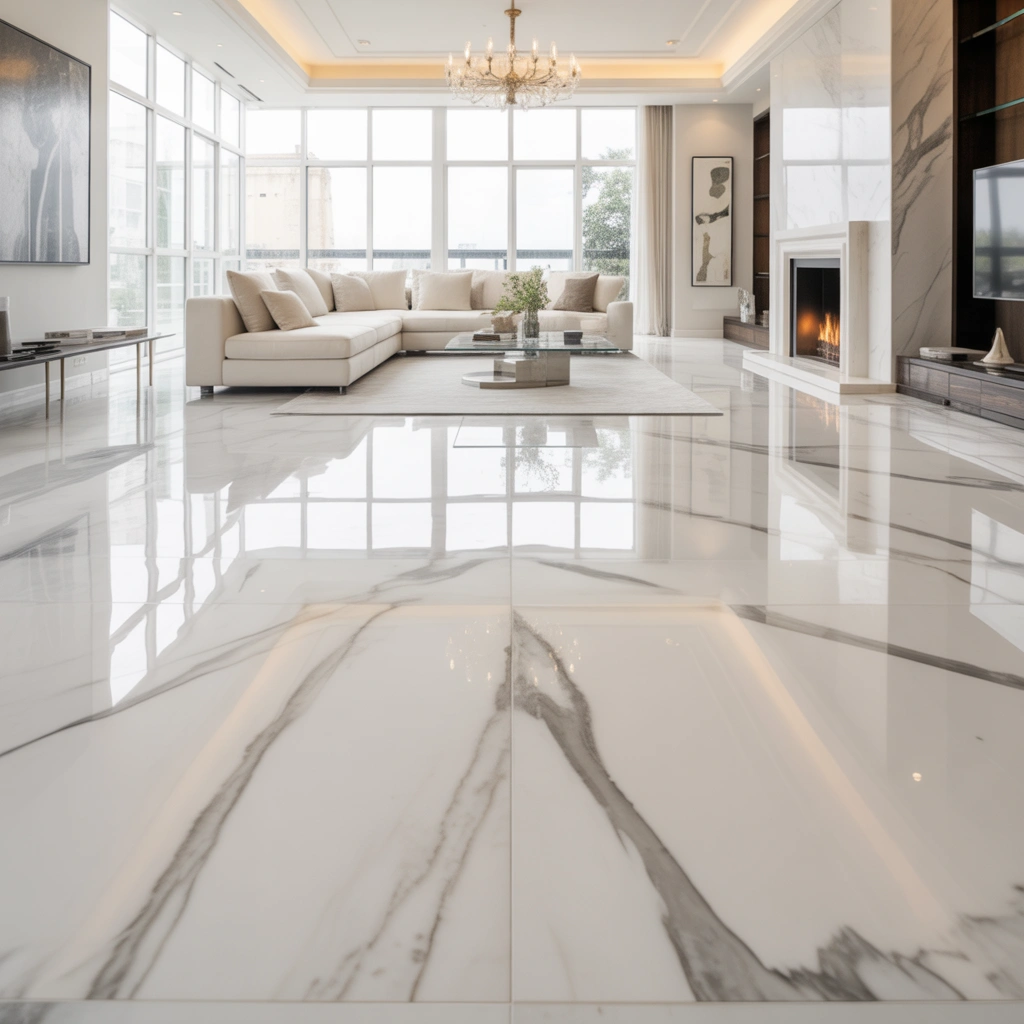 Marble Flooring for a Luxurious Living Room
