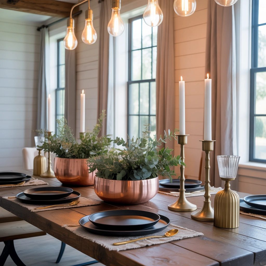 Mix Metal Accents for a Modern Farmhouse Feel