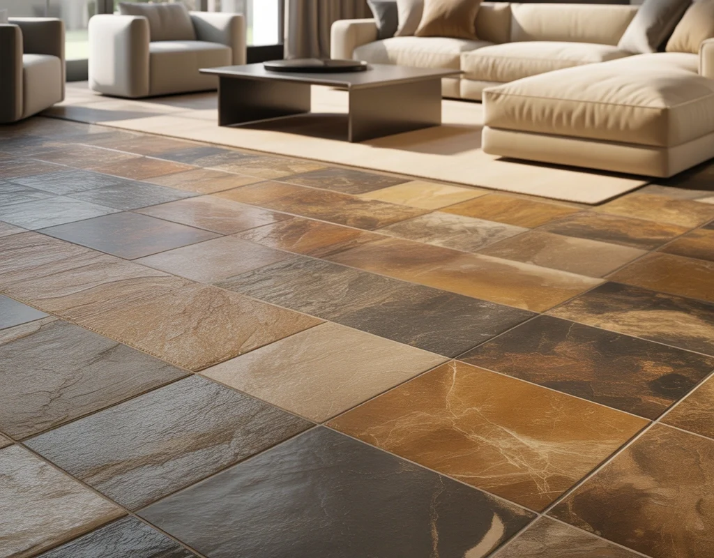 Natural Stone Flooring for an Earthy Elegant Space