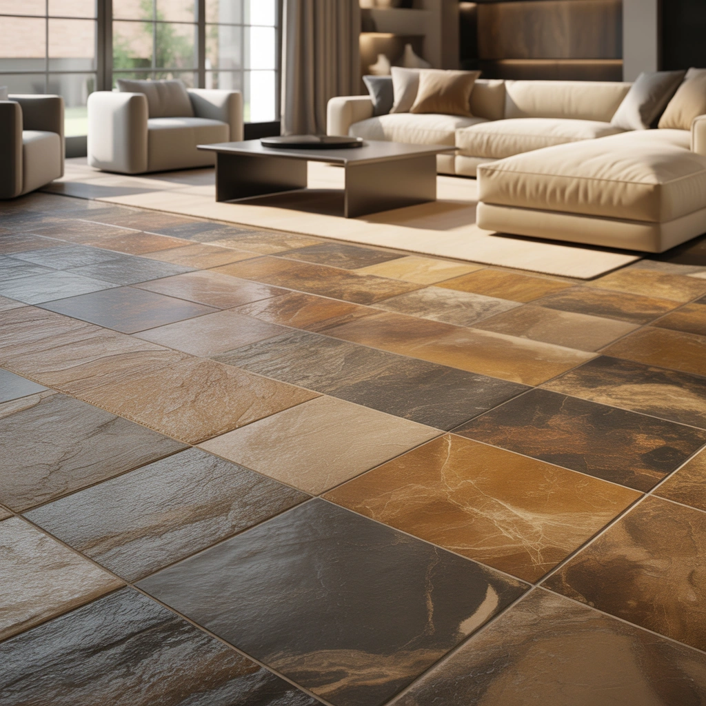 Natural Stone Flooring for an Earthy Elegant Space