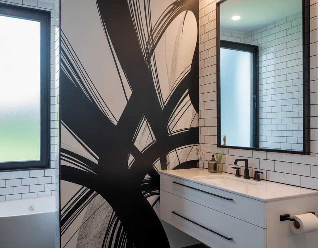 Oversized Black and White Art for a Dramatic Focal Point