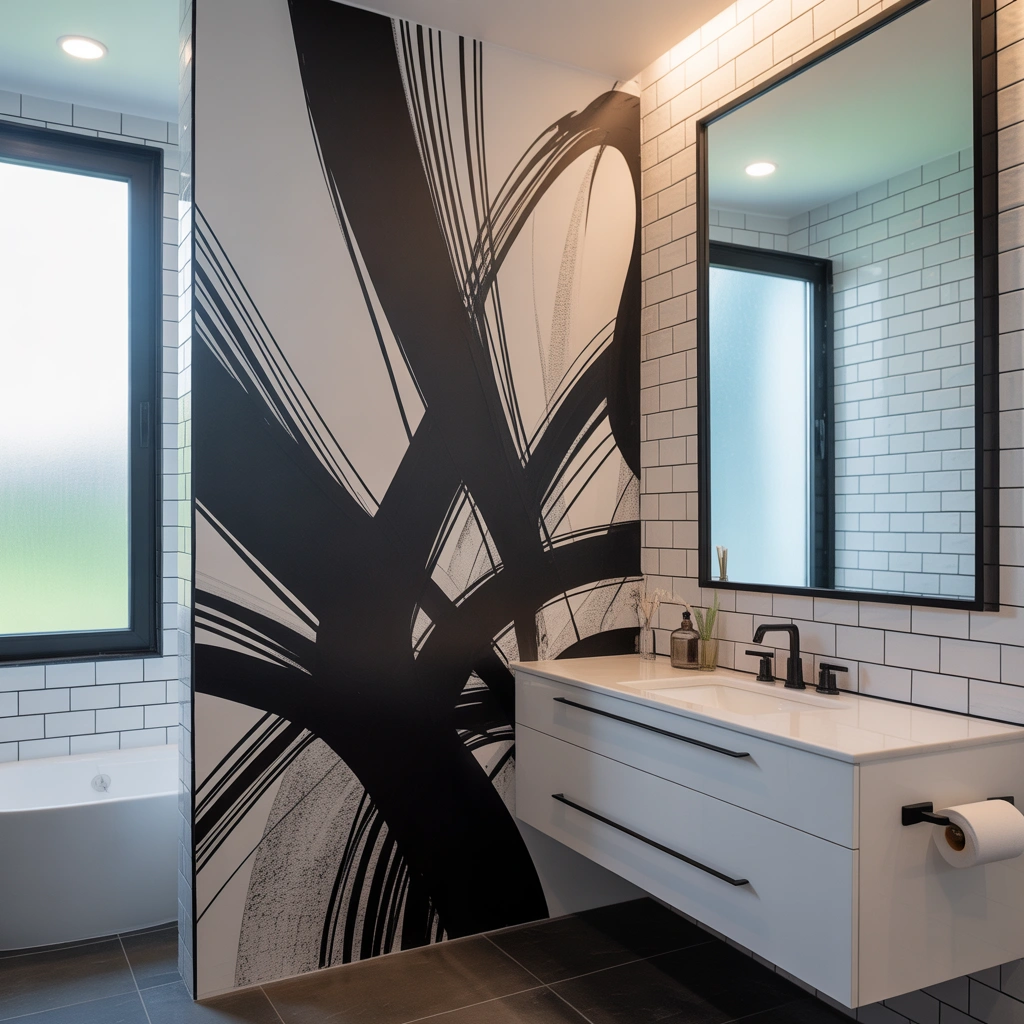 Oversized Black and White Art for a Dramatic Focal Point