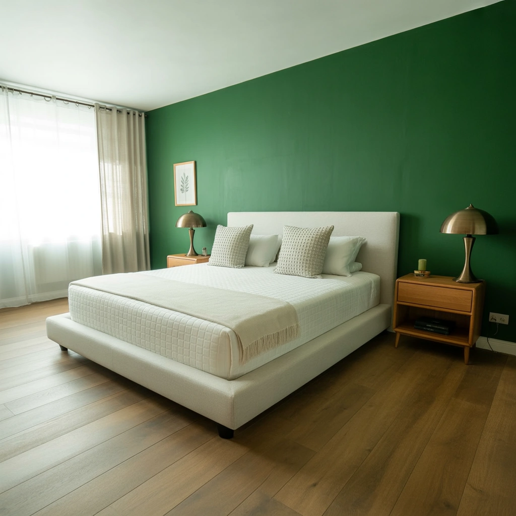 Paint an Accent Color Behind the Bed