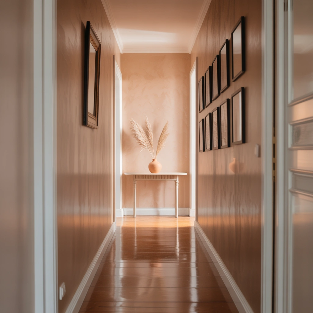 Soft Beige for a Warm and Timeless Hallway