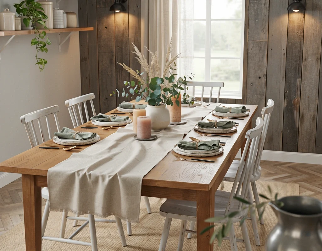 Start with a Natural Linen Table Runner