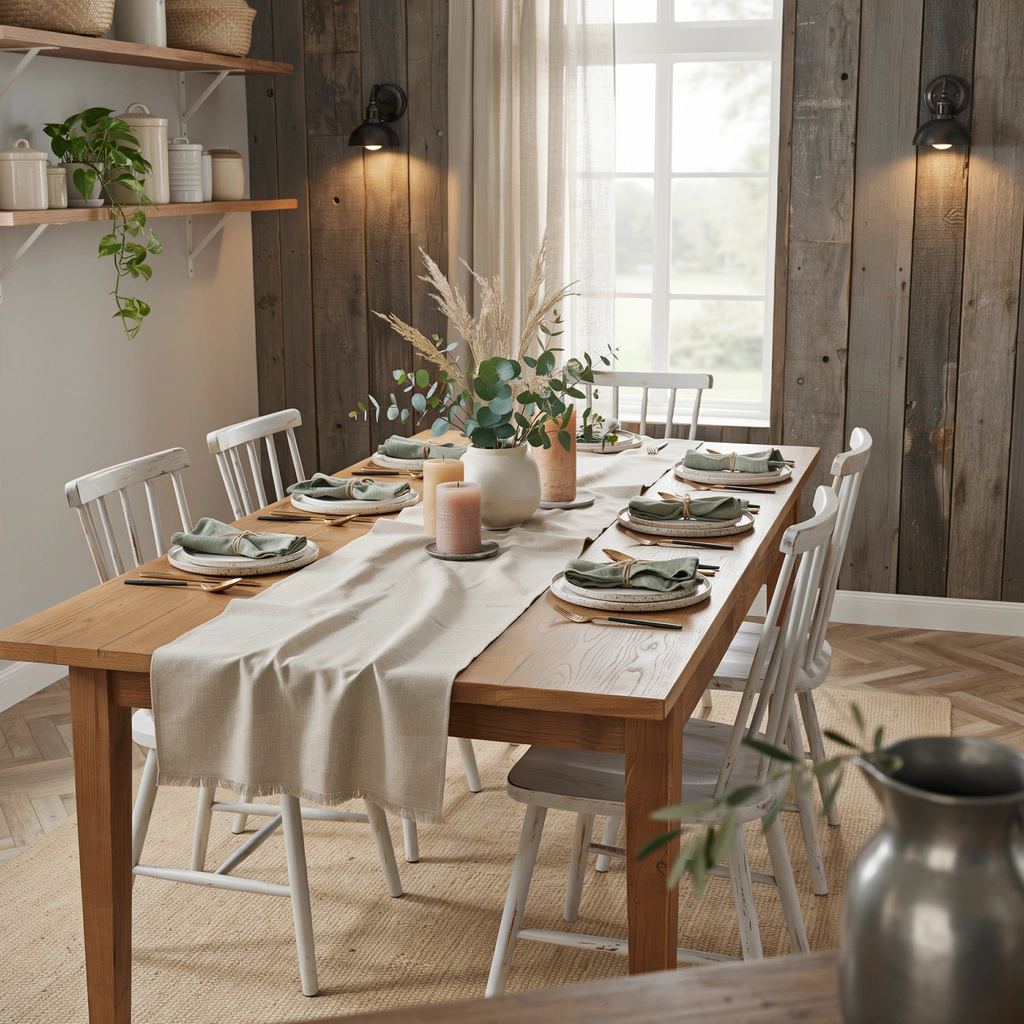 Start with a Natural Linen Table Runner