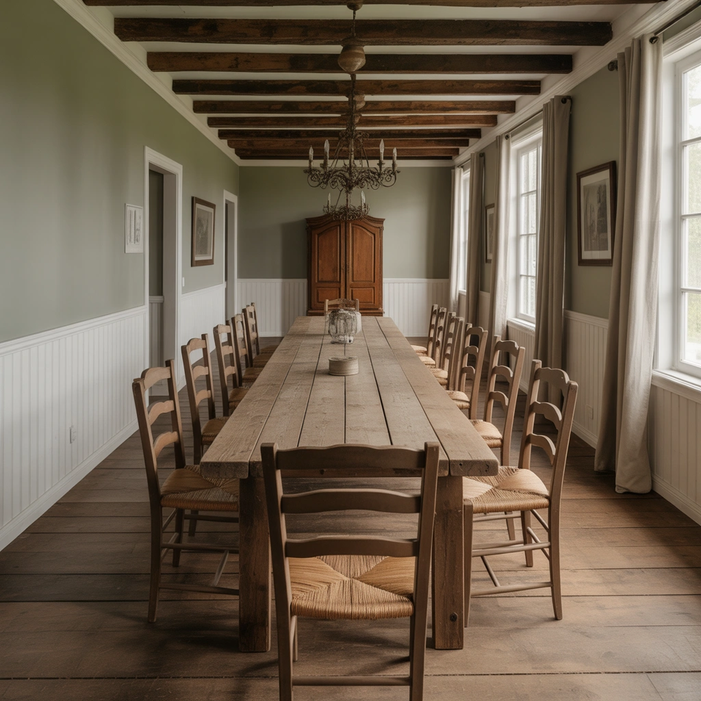 Start with a Rustic Wooden Dining Table