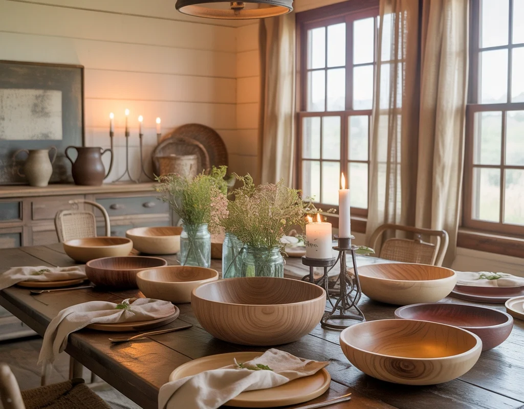 Style with Rustic Wooden Bowls