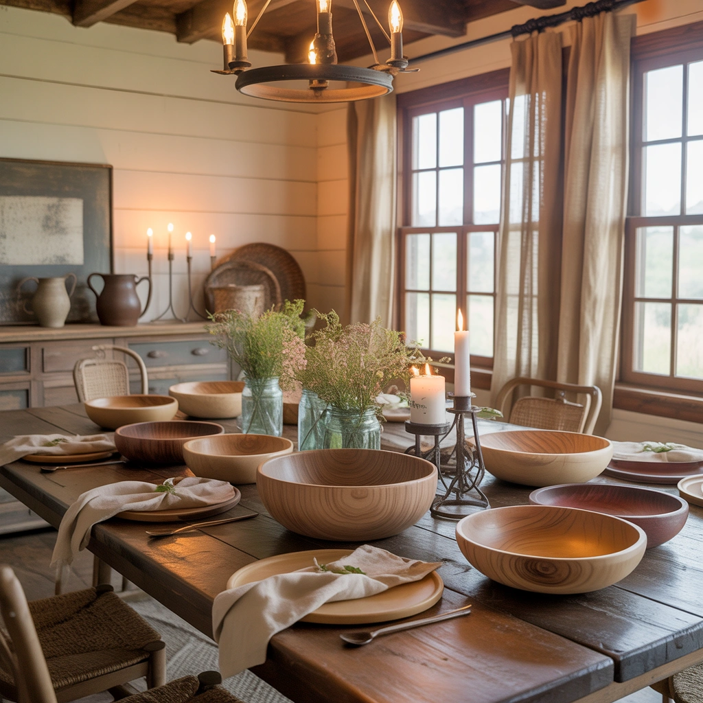 Style with Rustic Wooden Bowls