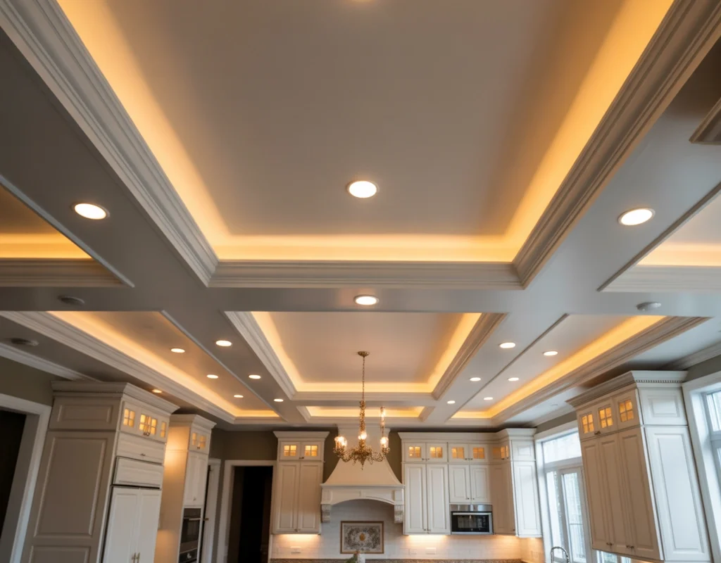 Tray Ceiling for an Elegant Kitchen