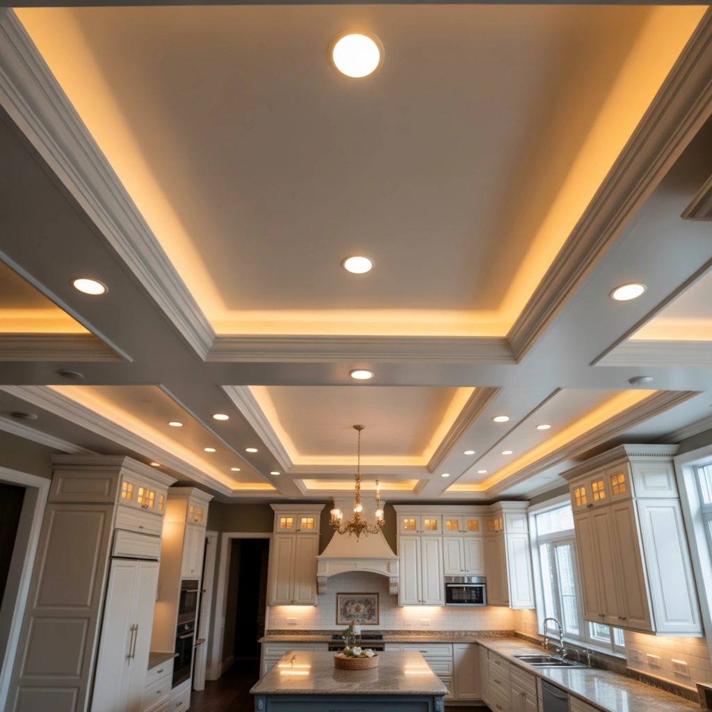 Tray Ceiling for an Elegant Kitchen