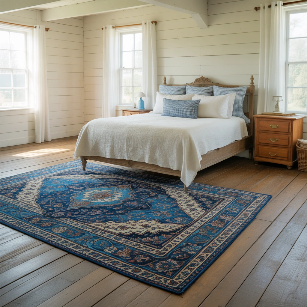 Use Blue Vintage Rugs for Color and Pattern