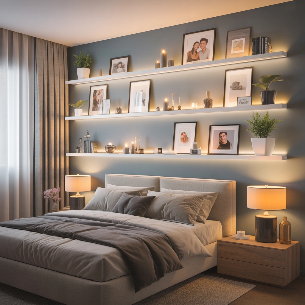 Use Floating Shelves for Decor and Memories