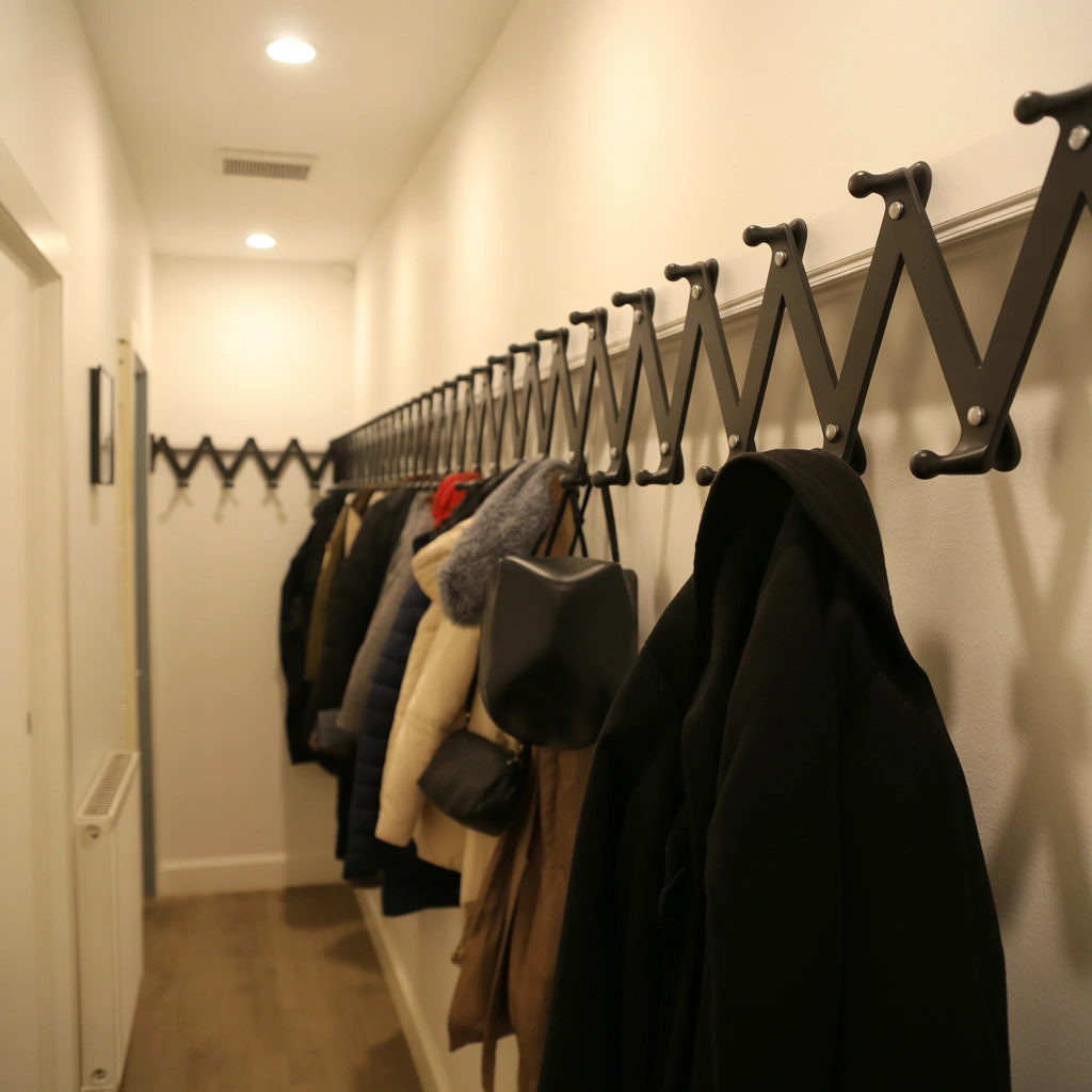 Use Foldable or Accordion Coat Hooks