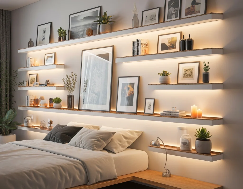 Use Picture Ledge Shelves for Flexible Decor