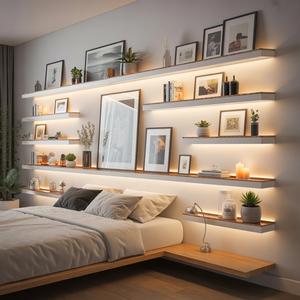 Use Picture Ledge Shelves for Flexible Decor