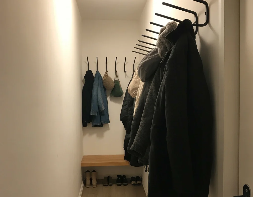 Use Slim Wall Mounted Coat Hooks